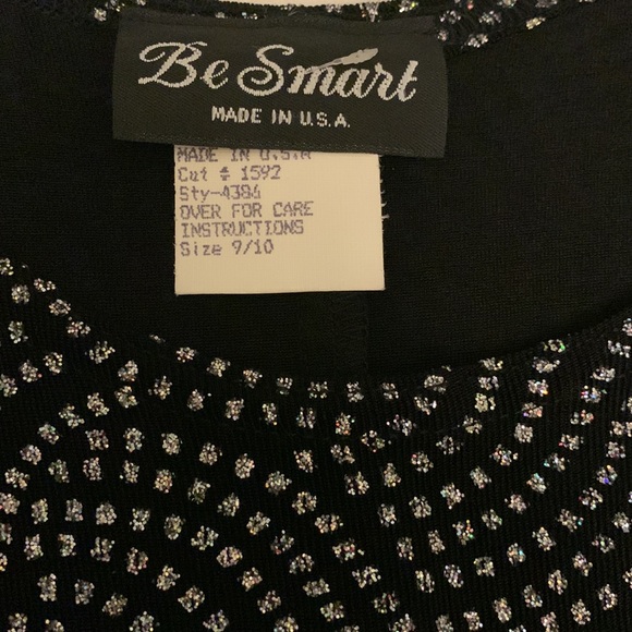 Silver Metallic Glitter Stretch Maxi Fitted Black Prom Evening Dress - Picture 8 of 9